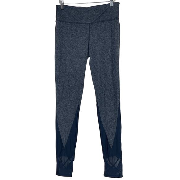 Free People Movement Womens Large Gray Black Legging Sheer Open Ankle Activewear - Picture 1 of 6